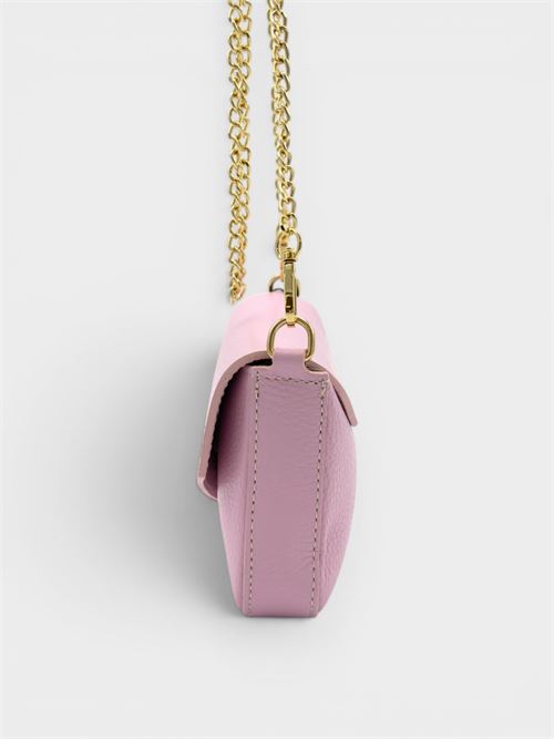 Borsa a spalla in pelle rosa baby con patta IL LACCIO | 42108PELLEROSA BABY